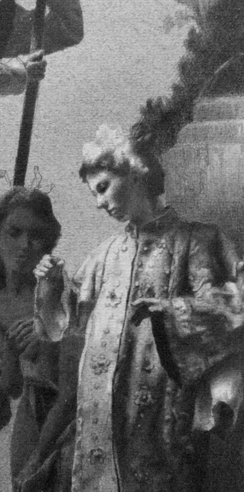 Antoine Verdier - Allegory of Architecture - chalk on paper - detail